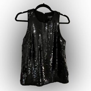 J. Crew Black Sequin Top